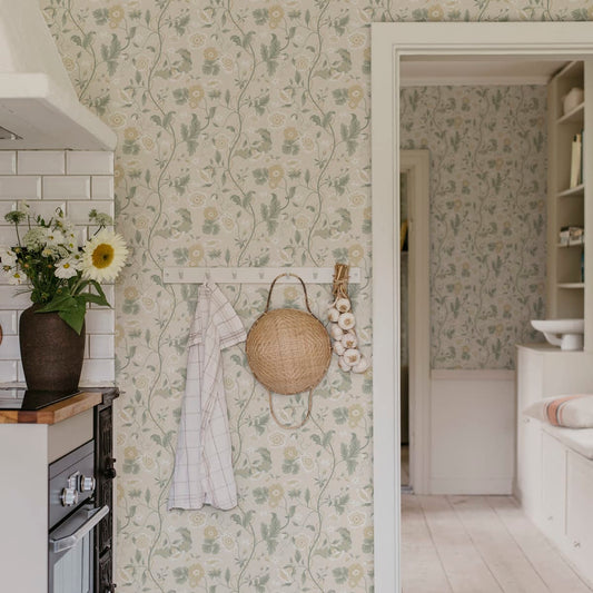 Ulla Wallpaper - Sandstone - Sandberg - S10498 - Premier Wallcovering