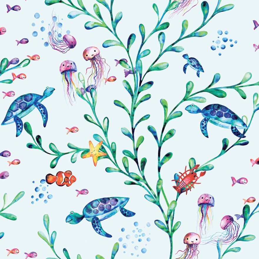 Under the Sea Wallpaper - Light Teal - Holden Décor - 90941 - Premier Wallcovering