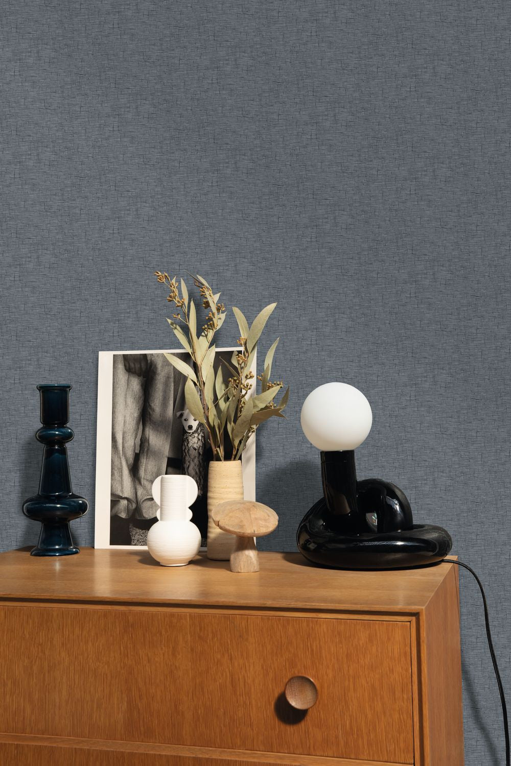 Uni Gaze Wallpaper - Gris Tempete - Caselio - 103769334 - Premier Wallcovering