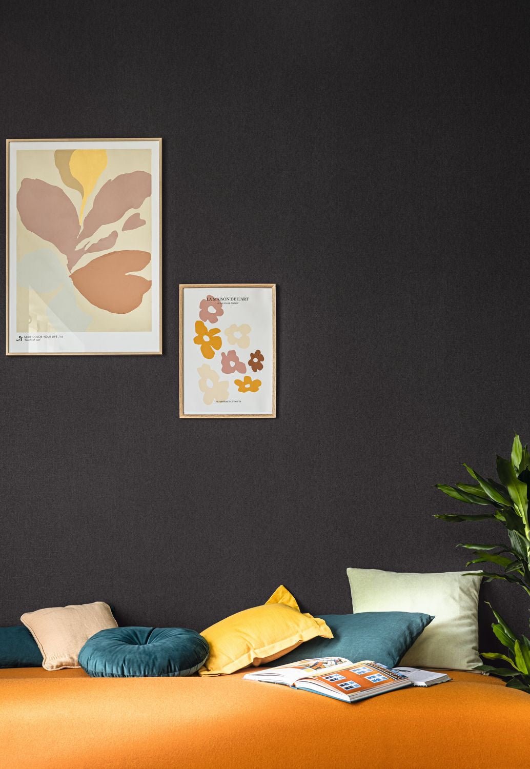 Uni Mat Wallpaper - Noir - Caselio - 104999842 - Premier Wallcovering