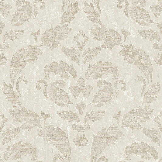 Utopia Damask Wallpaper - Beige - Galerie - G67780 - Premier Wallcovering