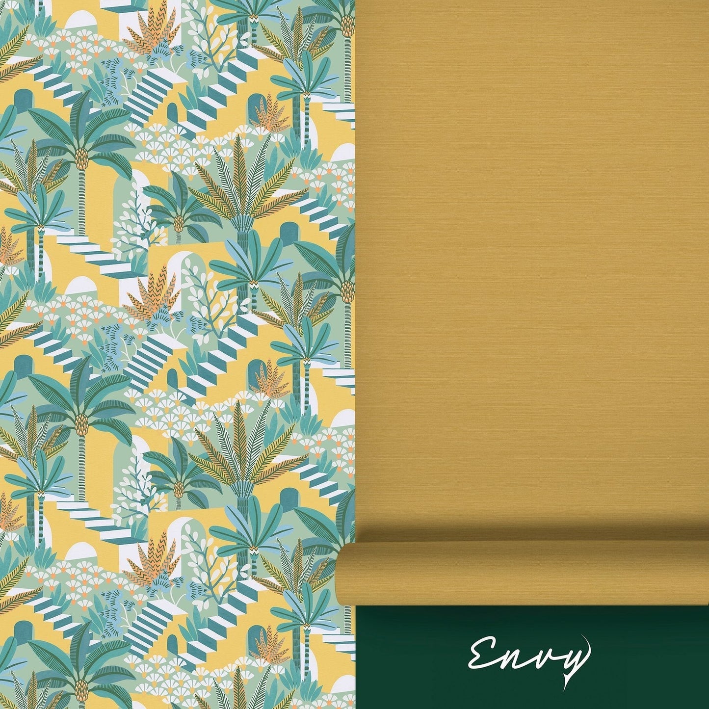 Vacay Wallpaper - Citron - Envy - 122367 - Premier Wallcovering
