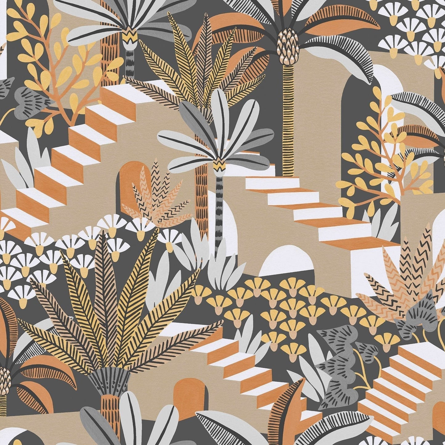 Vacay Wallpaper - Ochre - Envy - 122363 - Premier Wallcovering