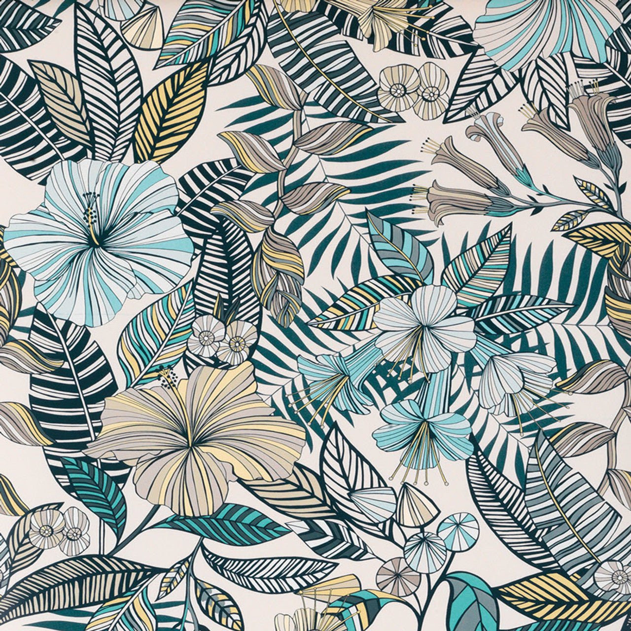 Valldemossa Wallpaper - Ivory/ Sea Blue - Matthew Williamson - W7260-02 - Premier Wallcovering