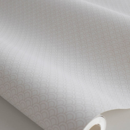 Valv Wallpaper - White - Sandberg - S10296 - Premier Wallcovering