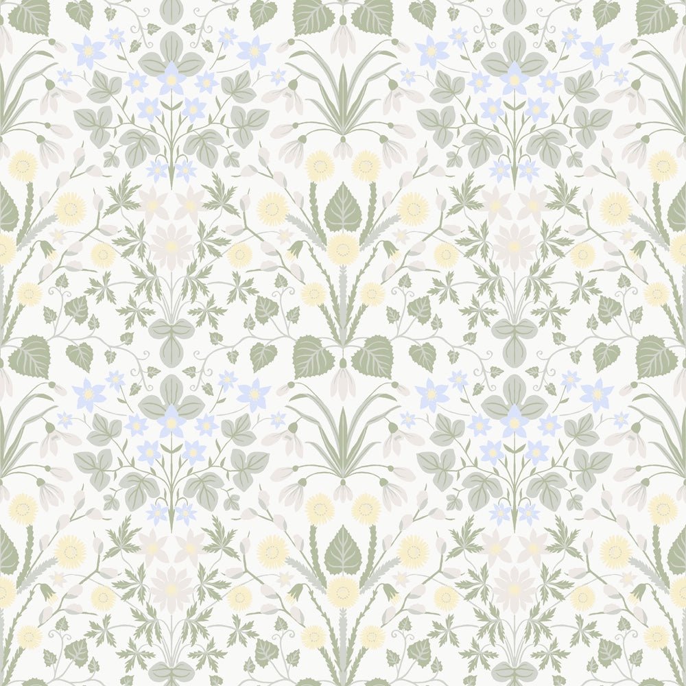 Vårblommor Wallpaper - Beige - Midbec - 12317 - Premier Wallcovering