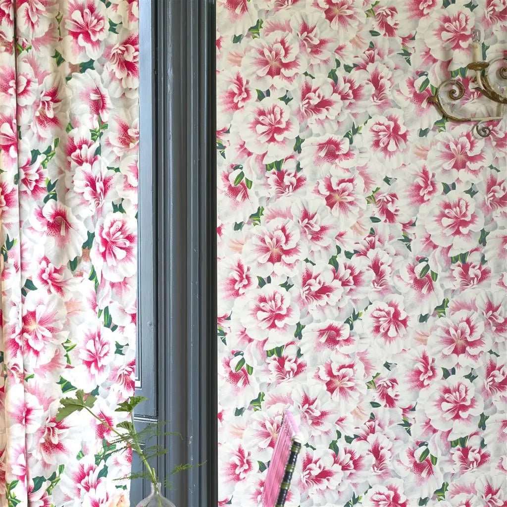 Variegated Azalea Wallpaper - Azalea - John Derian - PJD6004/01 - Premier Wallcovering