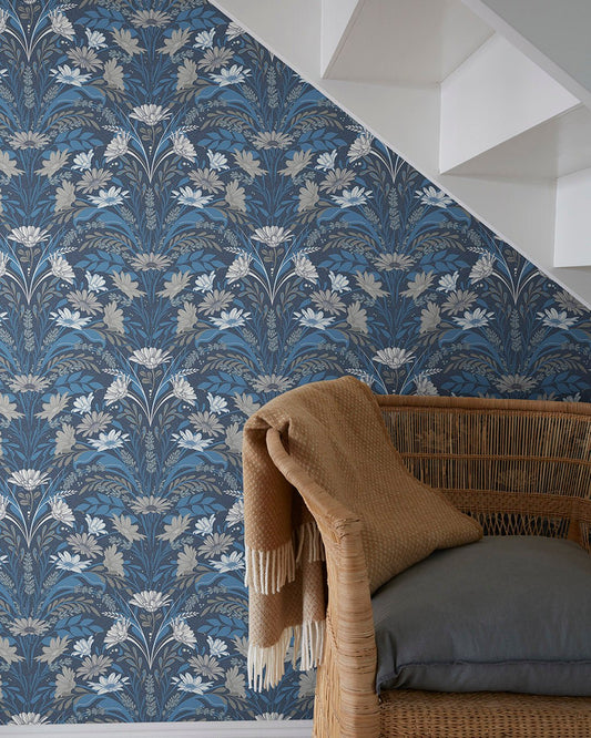 Värmdö Wallpaper - Blue - Midbec - 24115 - Premier Wallcovering