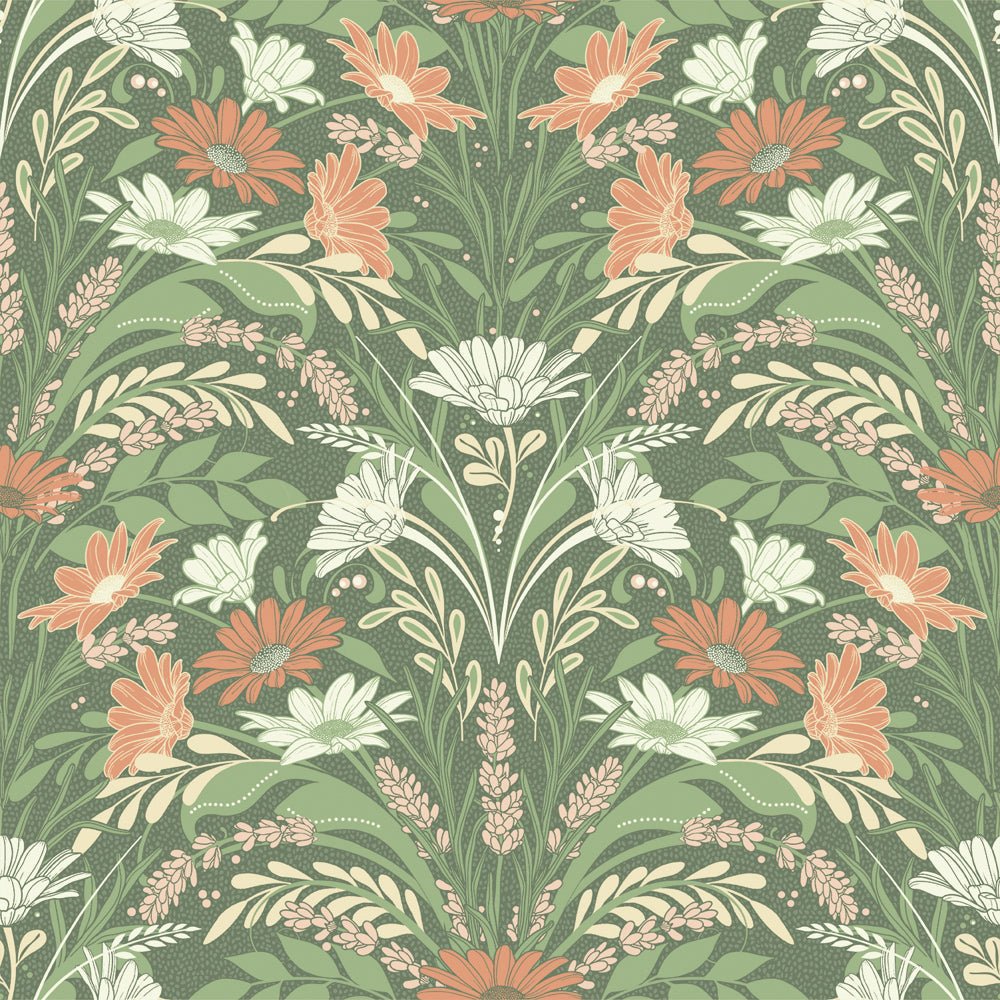 Värmdö Wallpaper - Green - Midbec - 24117 - Premier Wallcovering