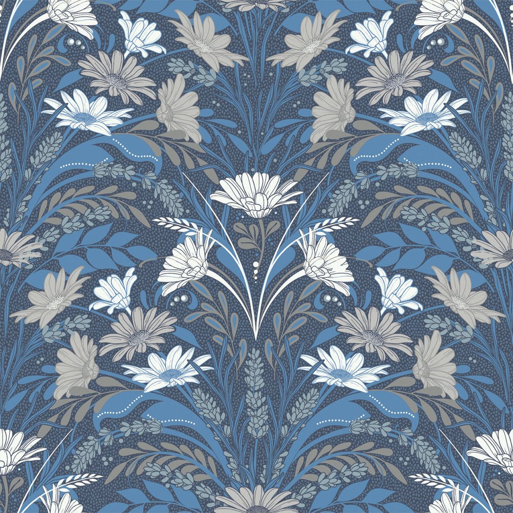 Värmdö Wallpaper - Blue - Midbec - 24115 - Premier Wallcovering