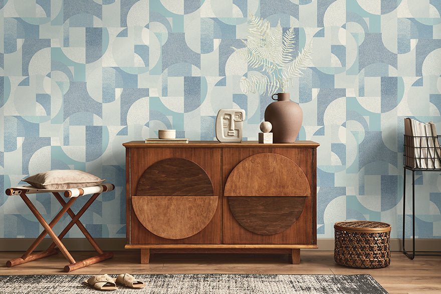 Venn Wallpaper - Blue - Holden Décor - 65852 - Premier Wallcovering