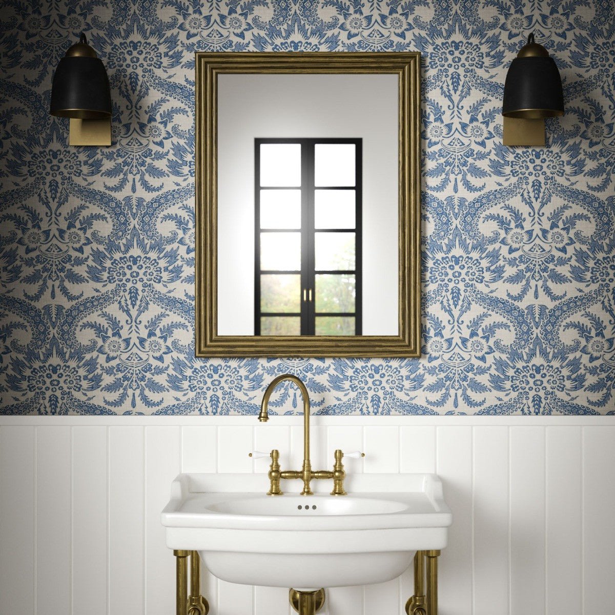 Versailles Wallpaper - Blue - Warner House - Premier Wallcovering