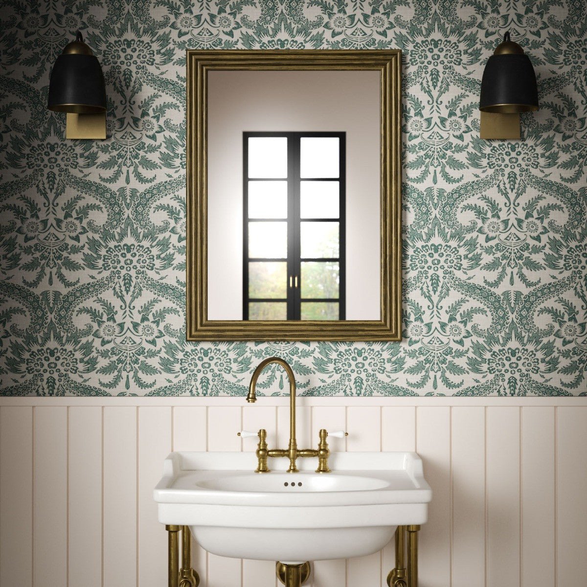 Versailles Wallpaper - Green - Warner House - Premier Wallcovering