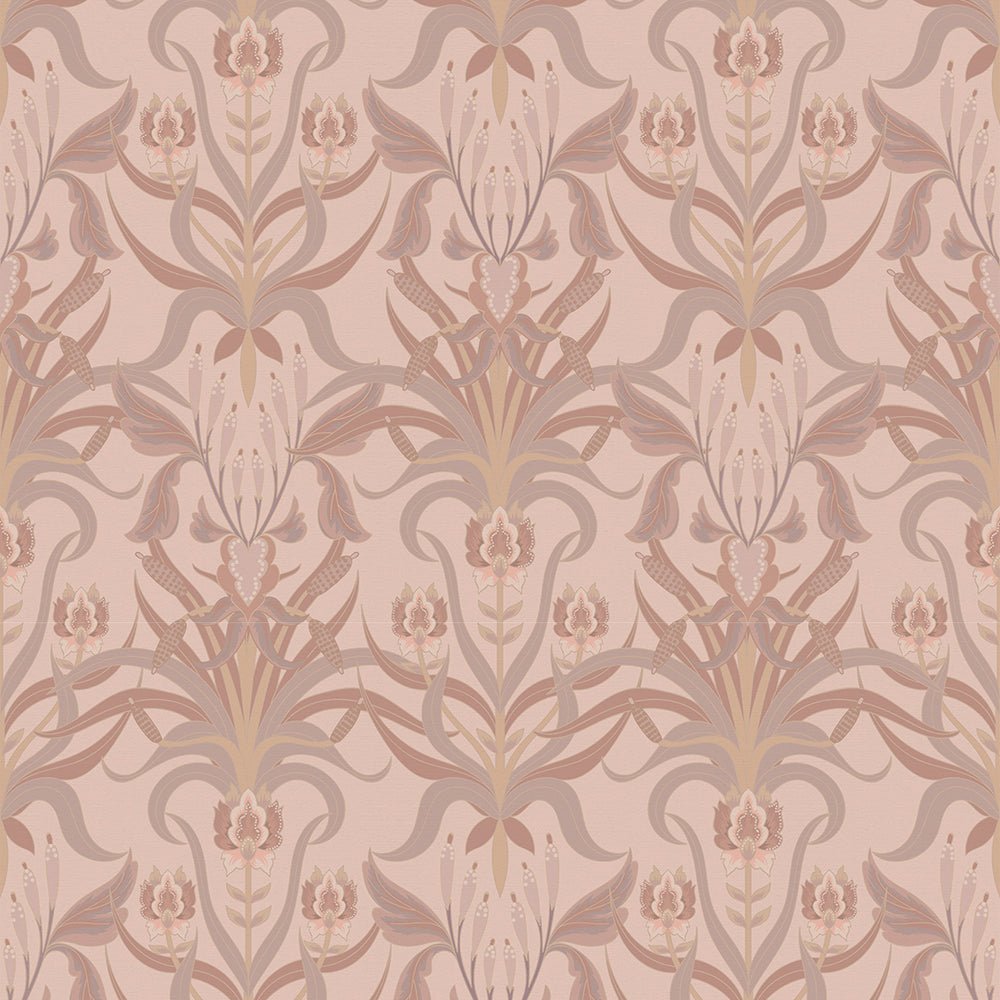 Versailles Wallpaper - Shades of Rose and Gold - LAN100160 - Lucie Annabel - Premier Wallcovering