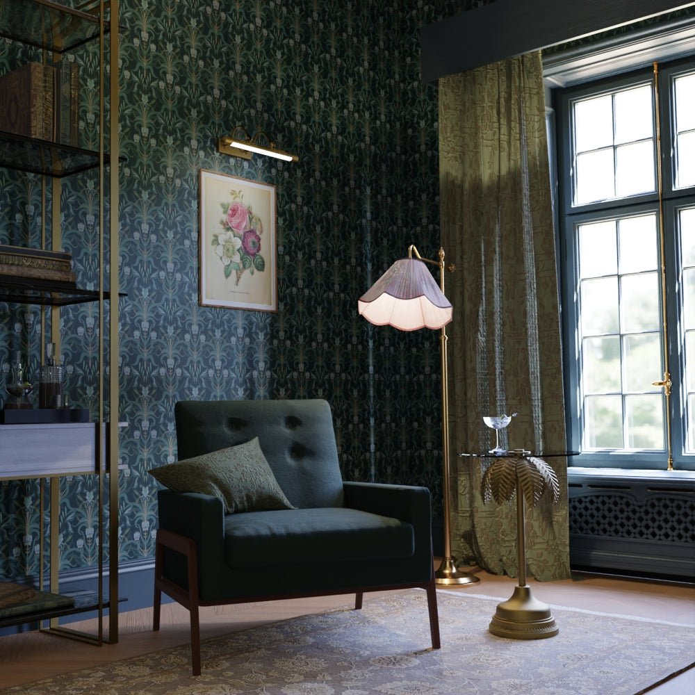 Versailles Wallpaper - Shades of Teal and Mineral - LAN100162 - Lucie Annabel - Premier Wallcovering