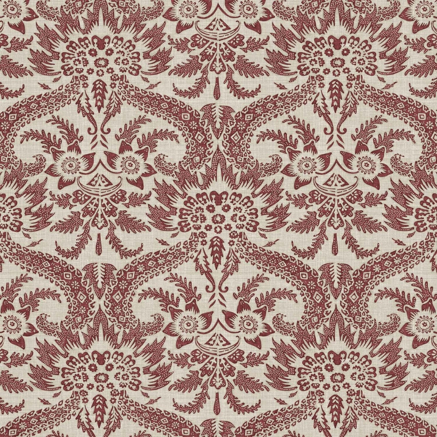 Versailles Wallpaper - Red - Warner House - Premier Wallcovering