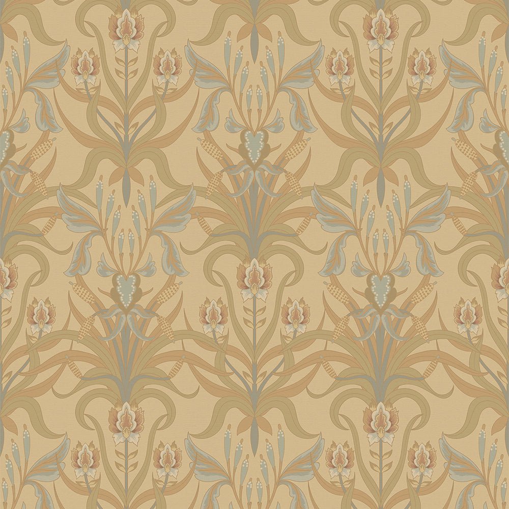 Versailles Wallpaper - Shades of Ochre and Mineral - LAN100161 - Lucie Annabel - Premier Wallcovering
