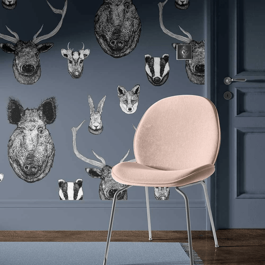 Vestige Wallpaper - Blue - The Graduate Collection - LB1VEWALBLUE - Premier Wallcovering