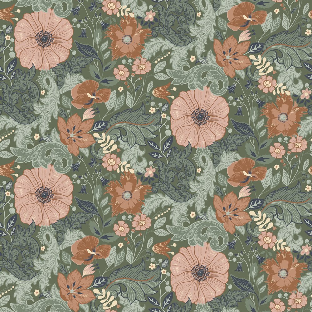 Victor Wallpaper - Green - Midbec - 13113 - Premier Wallcovering