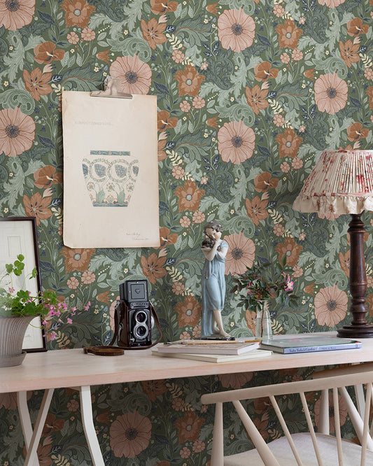Victor Wallpaper - Green - Midbec - 13113 - Premier Wallcovering