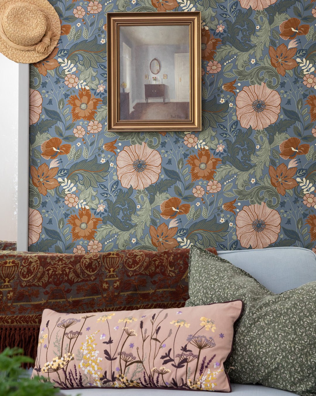Victoria Wallpaper - Blue - Midbec - 13108 - Premier Wallcovering