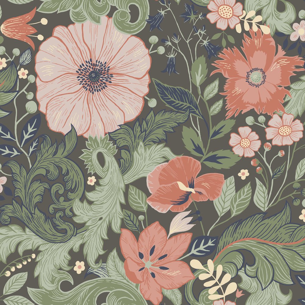 Victoria Wallpaper - Green - Midbec - 13107 - Premier Wallcovering