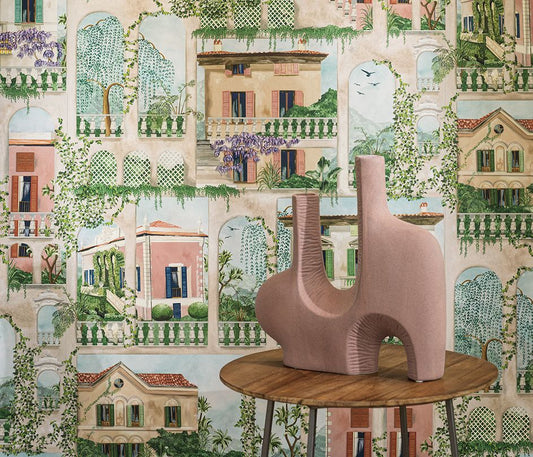 Villa Como Wallpaper - Terracotta - Osborne & Little - W7813-01 - Premier Wallcovering