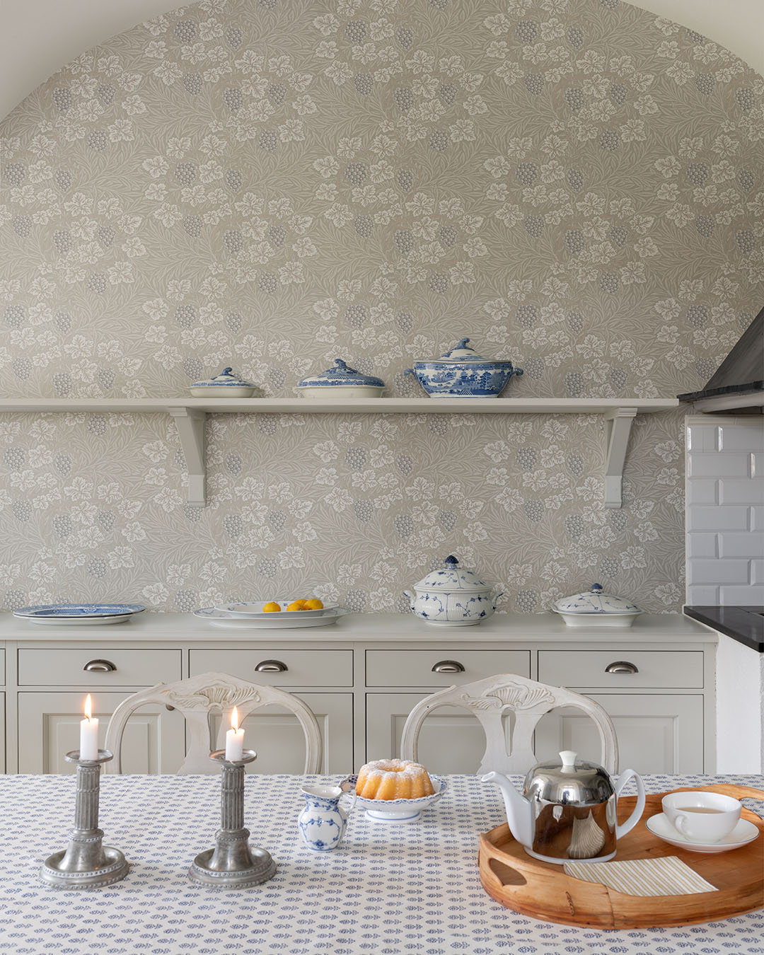 Vine Wallpaper - Gray - Midbec - 82017 - Premier Wallcovering
