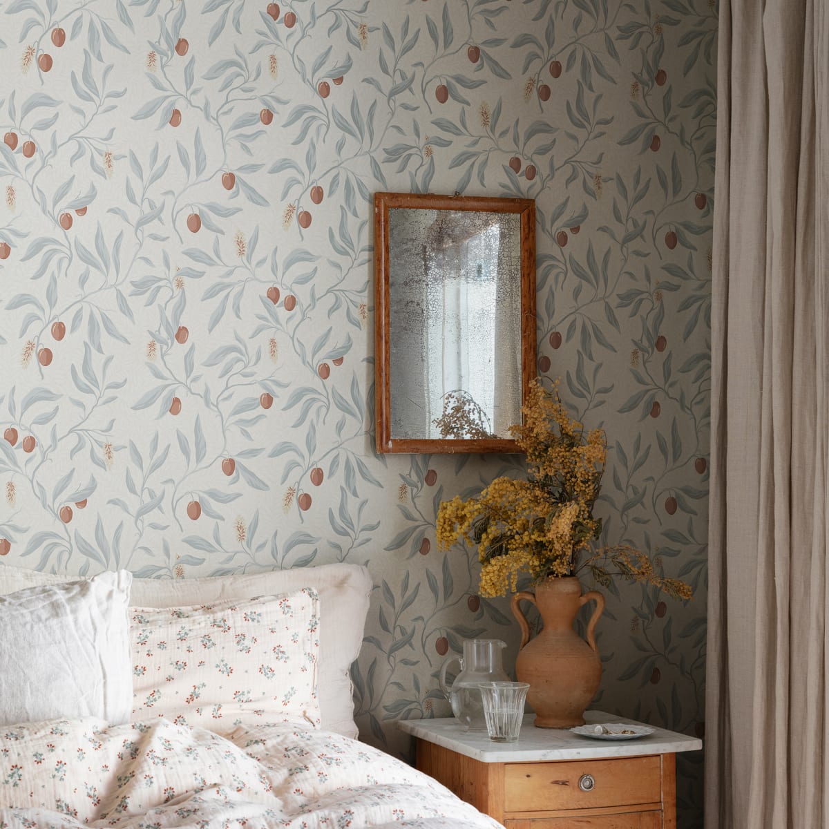 Vinnie Wallpaper - Misty Blue - Sandberg - S10192 - Premier Wallcovering
