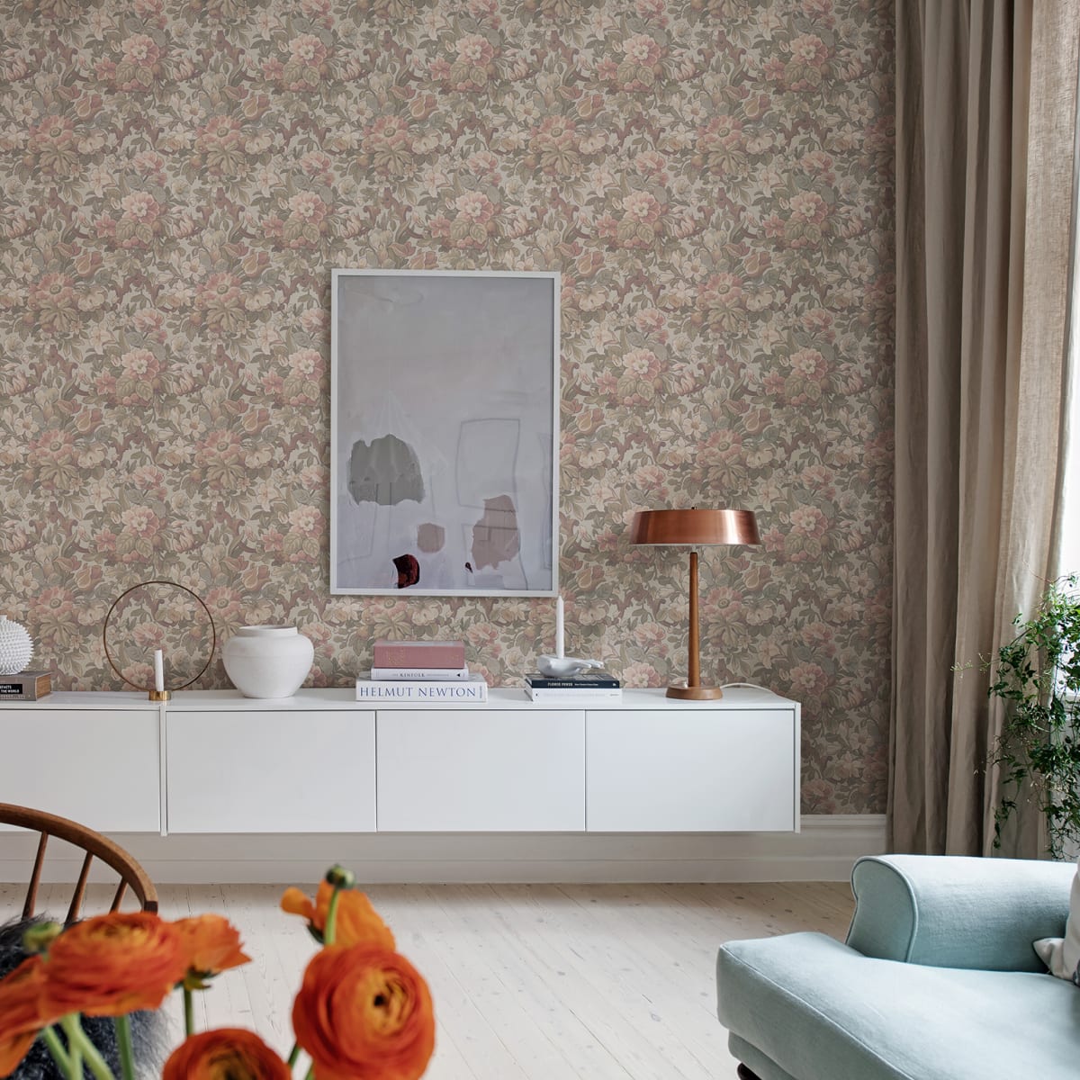 Vintage Garden Wallpaper - Pastel - Rebel Walls - R19266 - Premier Wallcovering