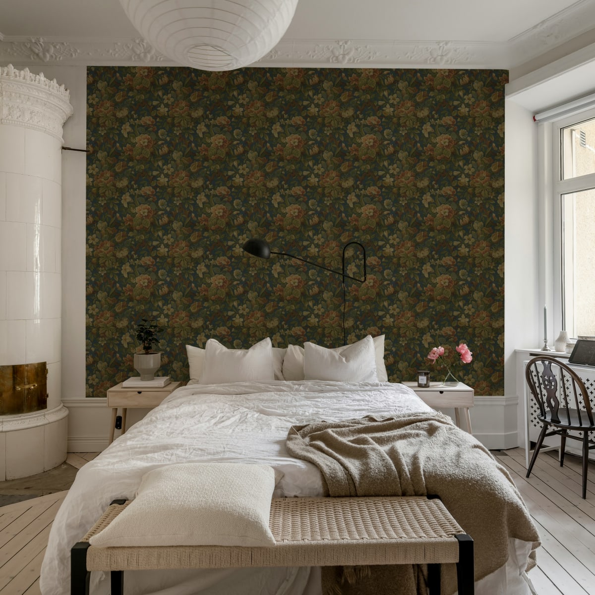 Vintage Garden Wallpaper - Blue - Rebel Walls - R19267 - Premier Wallcovering