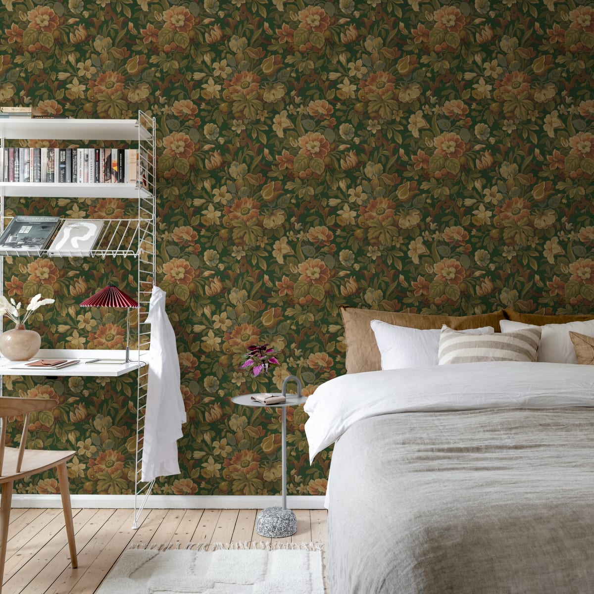 Vintage Garden Wallpaper - Green - Rebel Walls - R19265 - Premier Wallcovering