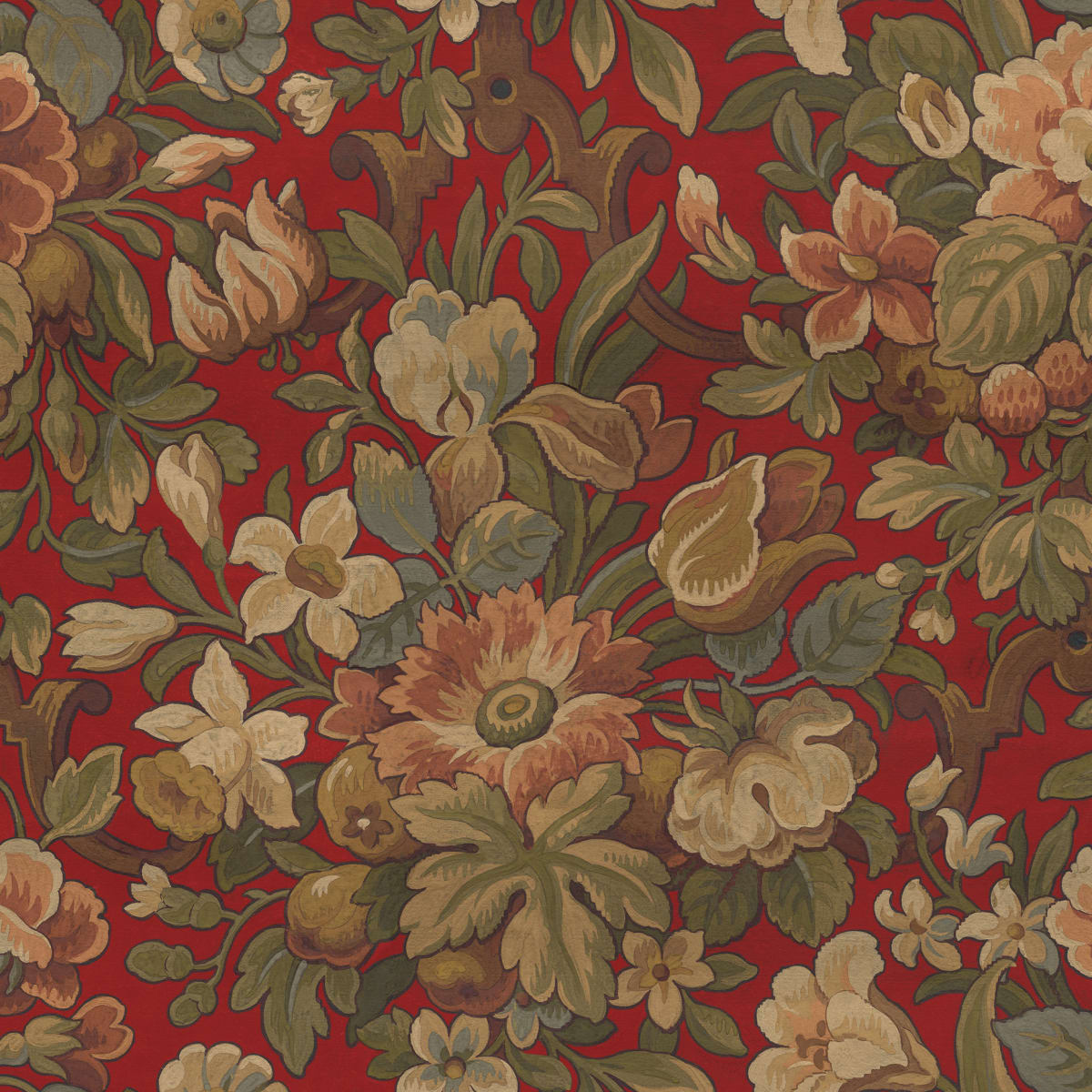Vintage Garden Wallpaper - Velvet - Rebel Walls - R19269 - Premier Wallcovering
