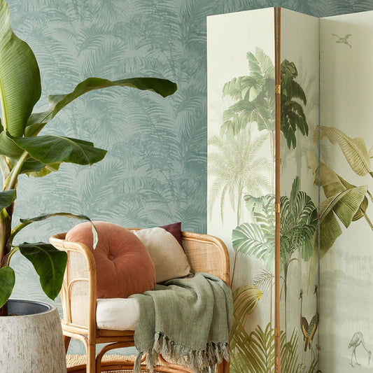 Vintage Oasis Max Mural Wallpaper - Green - Eijffinger - 317402 - Premier Wallcovering