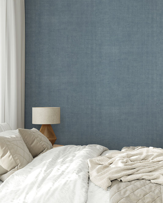 Vinterblå Wallpaper - Blue - Midbec - 16043 - Premier Wallcovering