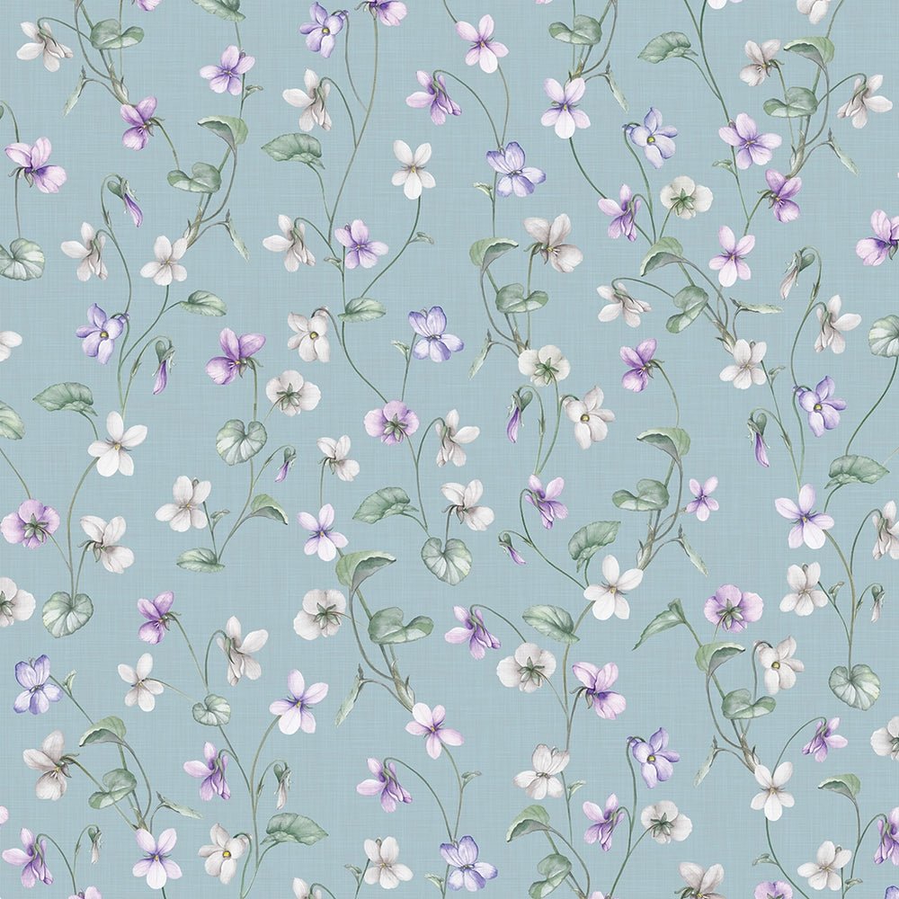 Violet Wallpaper - Mineral Mist - LAN100408 - Lucie Annabel - Premier Wallcovering