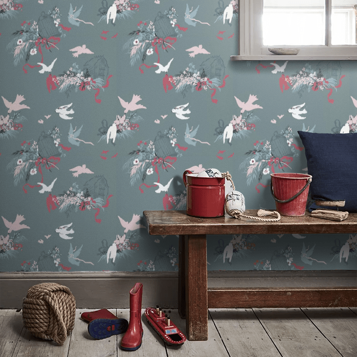 Volieres Wallpaper - Etruria - Little Greene - 0263VOETRUR - Premier Wallcovering