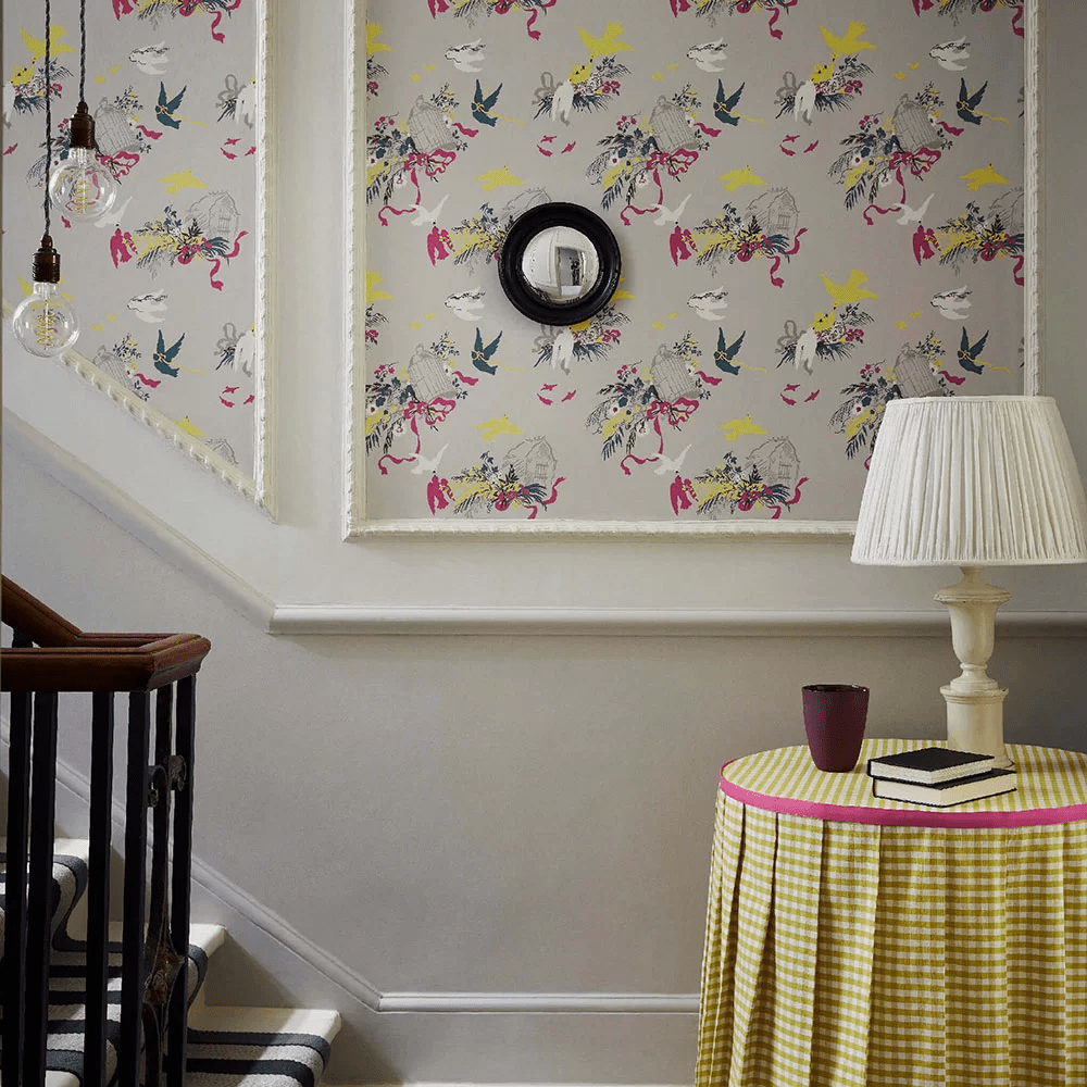 Volieres Wallpaper - French Grey - Little Greene - 0263VOFRENC - Premier Wallcovering