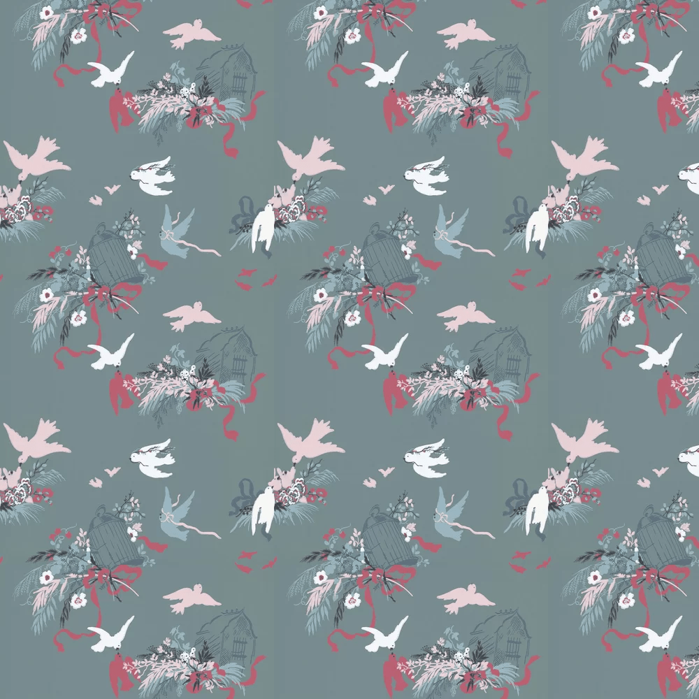 Volieres Wallpaper - Etruria - Little Greene - 0263VOETRUR - Premier Wallcovering