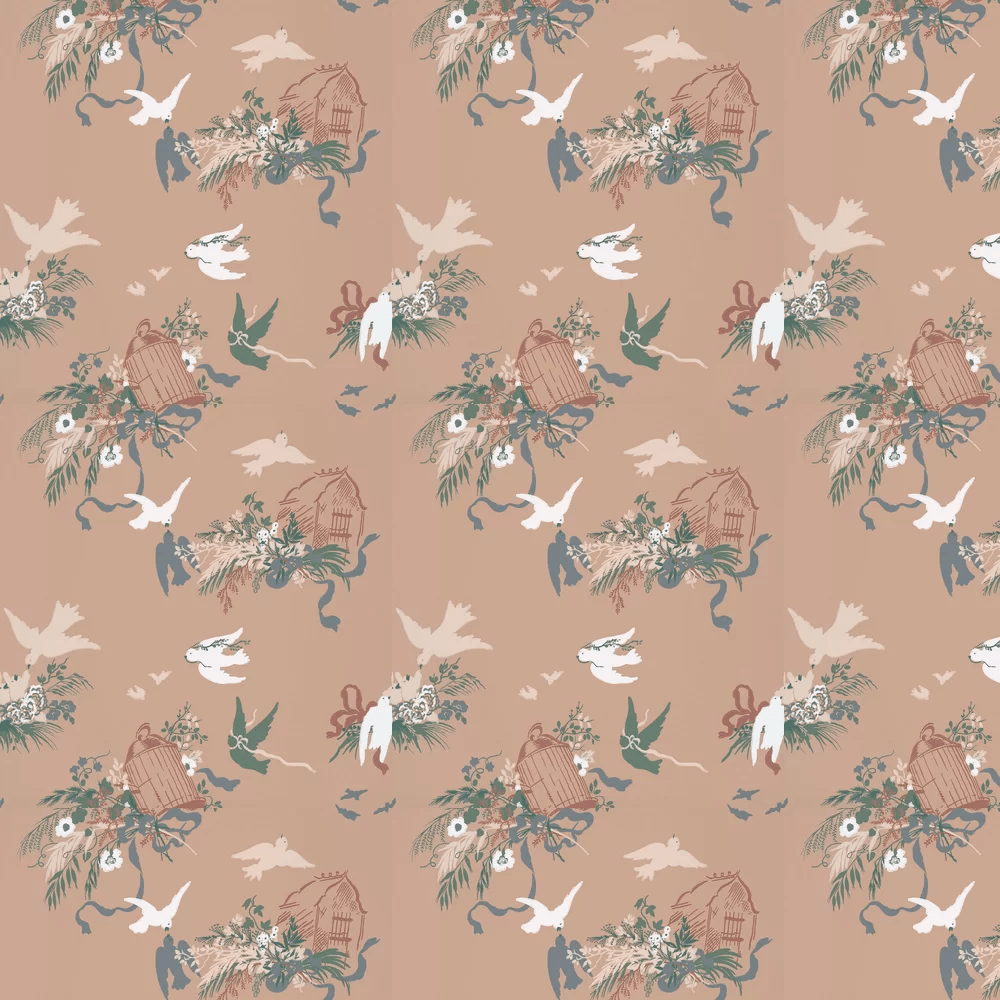Volieres Wallpaper - Masquerade - Little Greene - 0263VOMASQU - Premier Wallcovering