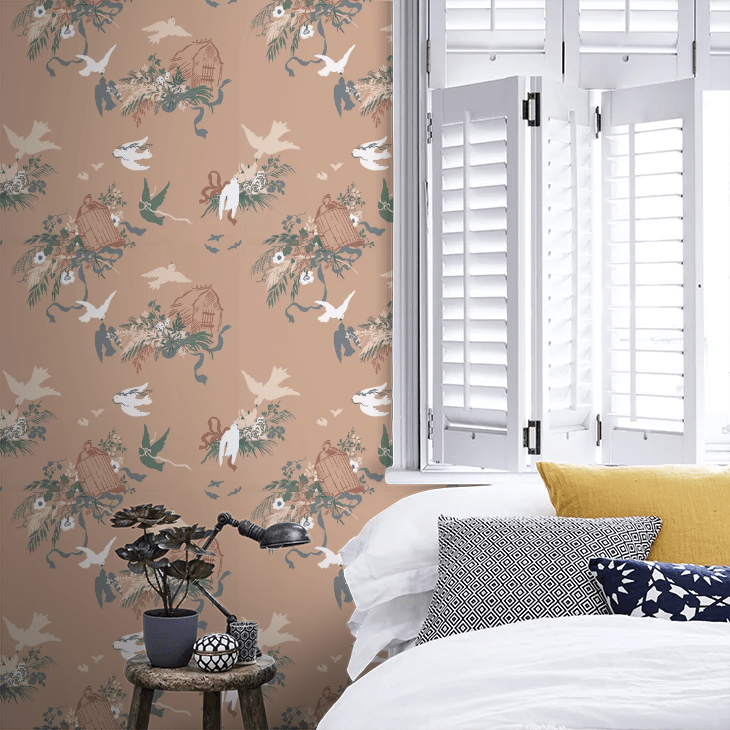Volieres Wallpaper - Masquerade - Little Greene - 0263VOMASQU - Premier Wallcovering