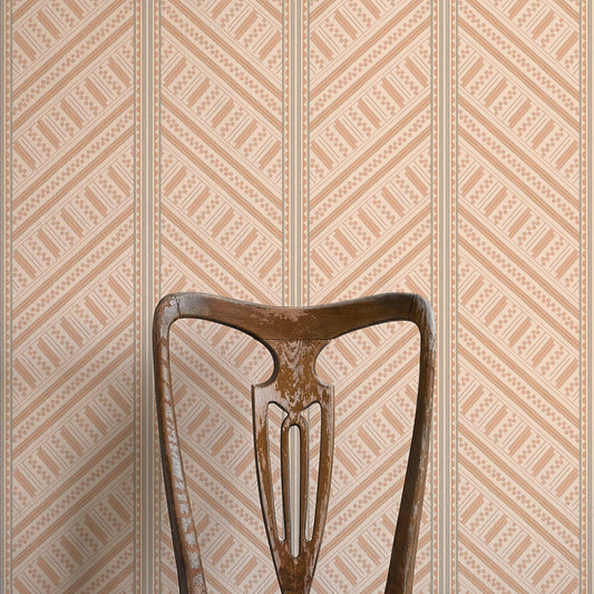 Vondel Wallpaper - Cream and Beige - Ottoline - W/VON/1 - Premier Wallcovering