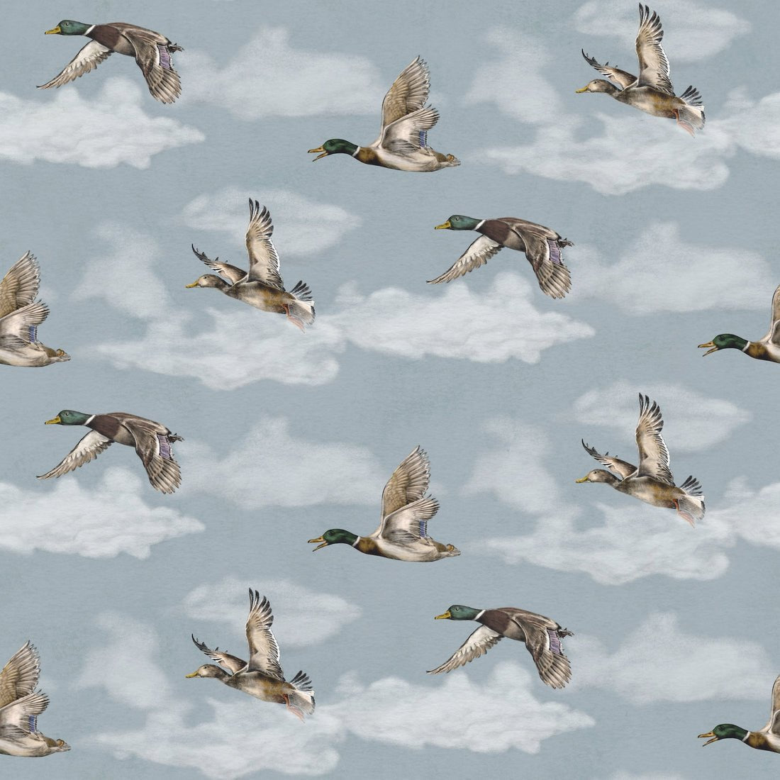 Voyage, Petit Wallpaper - Winter Blue - Summer Gray - Premier Wallcovering