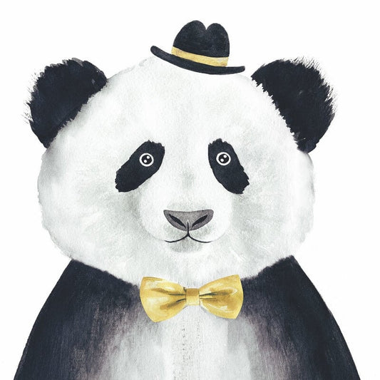 Cuddly Panda Wall Mural - Black/White - Anaglypta - 5529-4 - Premier Wallcovering