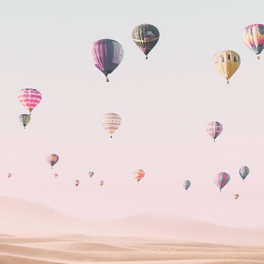 Hot Air Balloons Wall Mural - Multi - Anaglypta - 5547-4 - Premier Wallcovering