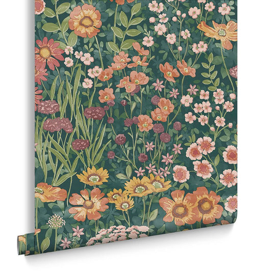 Wallflower Wallpaper - Emerald - Graham & Brown - 120631 - Premier Wallcovering