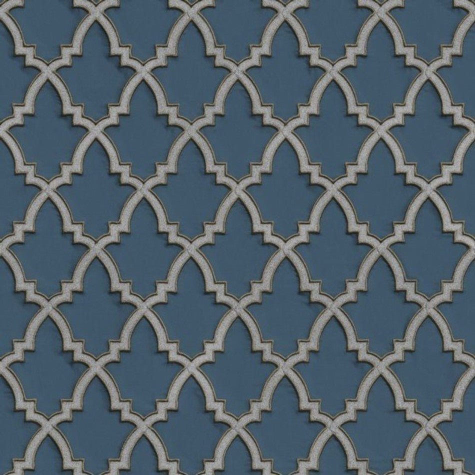 Wallstitch Wallpaper - Blue - Design ID - DE120027 - Premier Wallcovering