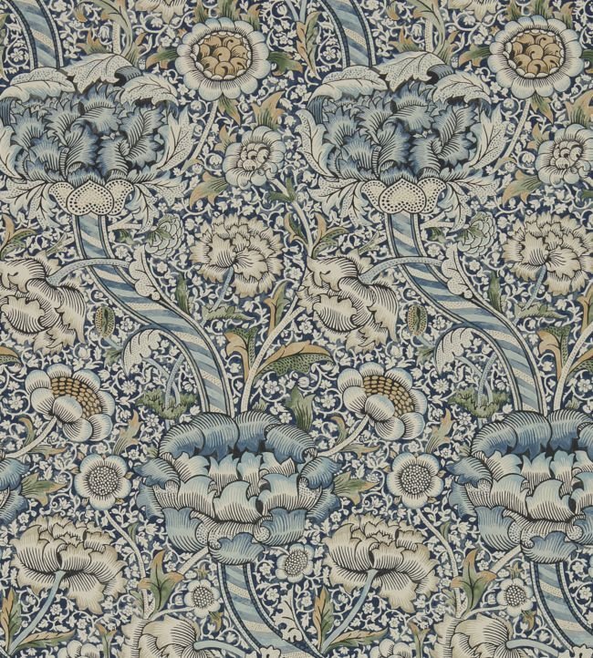 Wandle Wallpaper - Blue/Stone - 216422 - Morris & Co - Premier Wallcovering