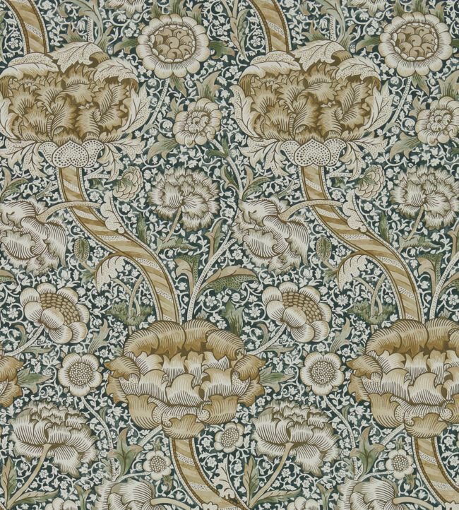 Wandle Wallpaper - Forest/Mustard - 216421 - Morris & Co - Premier Wallcovering