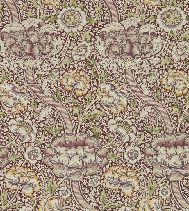 Wandle Wallpaper - Wine/Saffron - 216424 - Morris & Co - Premier Wallcovering